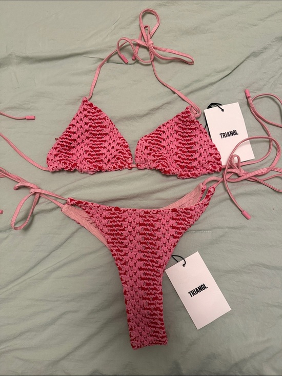 triangl swimwear Other - Triangl Swimwear VINCA ALINA Pink Crochet String Bikini Top and Bottom